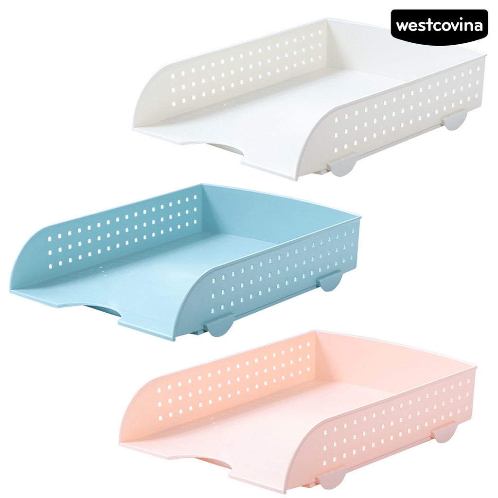 Mới Khay Nhựa Đựng Tài Liệu Khổ A4 Gọn Nhẹ Có Thể Xếp Chồng Tiện Dụng