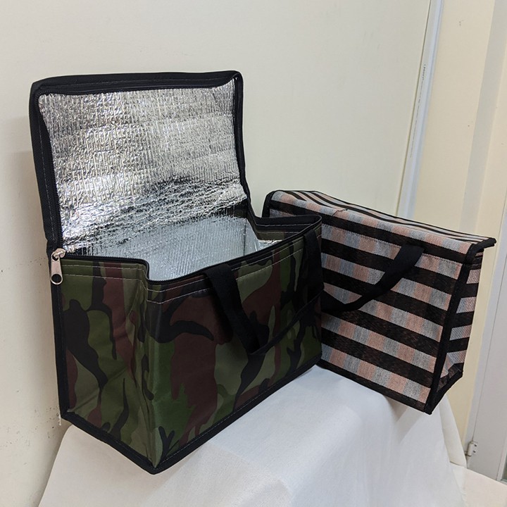 Túi giữ nhiệt hình hộp ngang, vải bố dầy 30x15cm cao 20cm. TX91