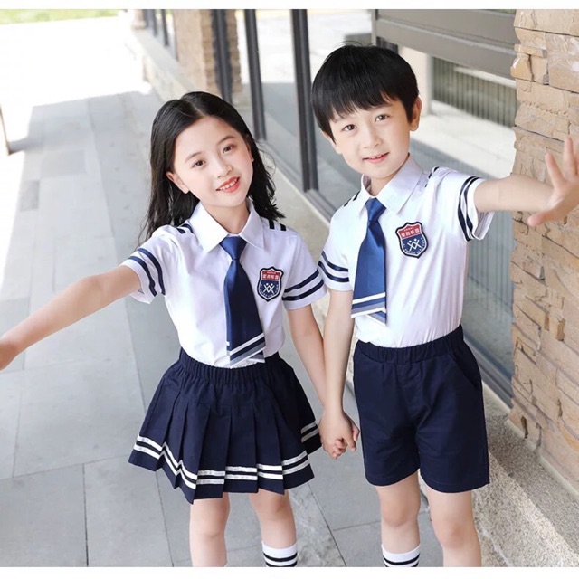 Set áo trắng học sinh cho bé