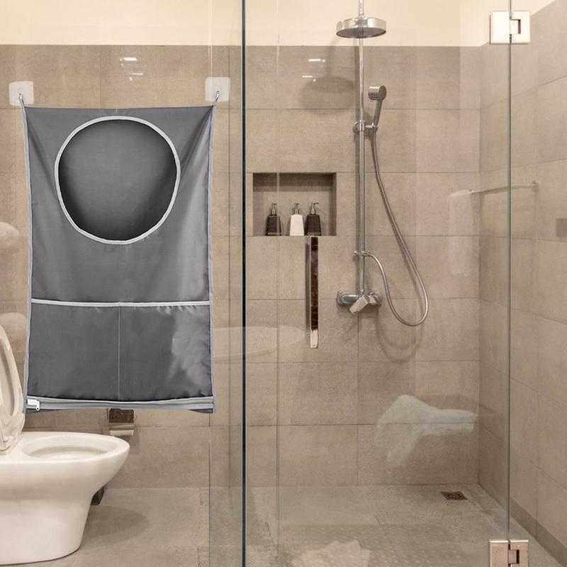 1 Giỏ Đựng Đồ Giặt Sức Chứa Lớn Tiết Kiệm Không Gian Có 2 Móc Treo Cho Nhà Tắm