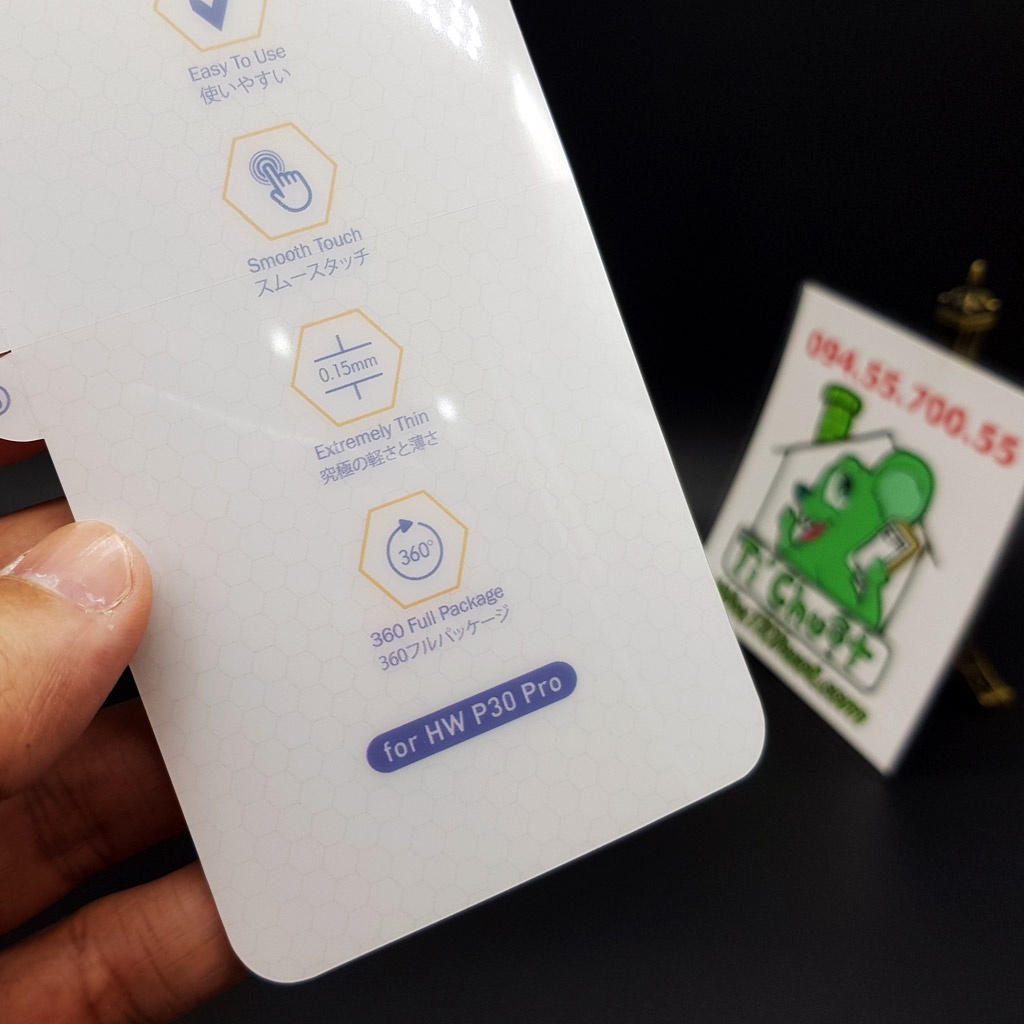 [Mặt Trước] Dán CL Dẻo PPF Huawei P30 PRO Cường Lực Chống Vân Tay