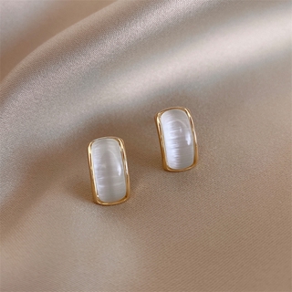 Bông Tai Xi Mạ Bạc 925 Đính Đá Opal C522 Xinh Xắn