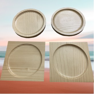 6 MIẾNG LÓT LY GỖ LỚN-Loại Chuyên Dụng để lót loại ly lớn Kích thước :10cm X 10cm X 1cm
