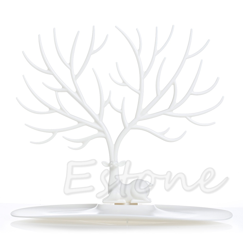 Giá Đỡ Trưng Bày Trang Sức Hình Cây Và Hươu Phong Cách Retro