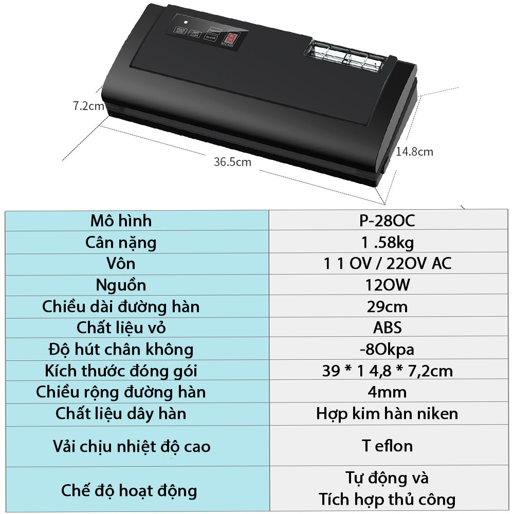 Máy hút chân không đa năng tự động không kén túi cho hộ kinh doanh ShineYe