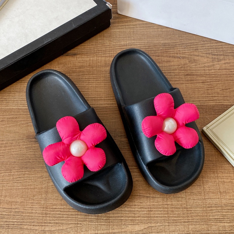 IELGY Dép đi trong nhà  họa tiết hoa xinh xắn thời trang theo phong cách Hàn Quốc cho nữ