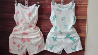 Combo 5 Bộ ba lỗ cotton giấy cho bé size đại (8-16kg)