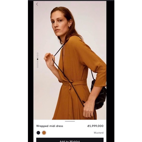 Đầm Mangoo vạt chéo