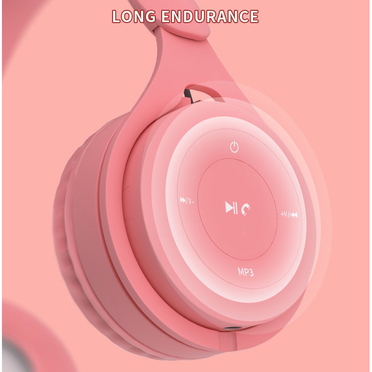 Tai Nghe Headphone Bluetooth Không Dây Âm Bass Sắc Nét Thẻ Nhớ Nghe Gọi Tiện Lợi