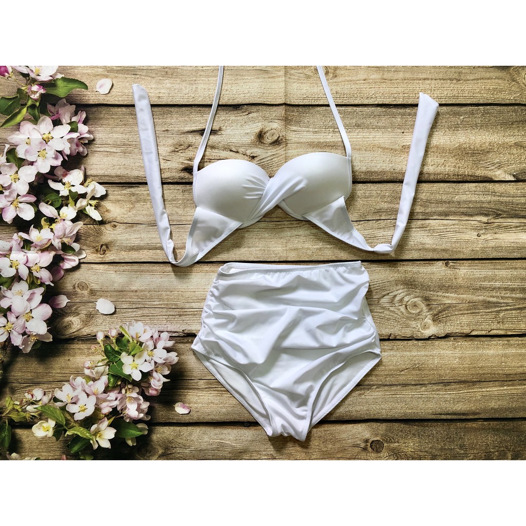 Bikini Áo Gọng Không Nơ, Cạp Cao ( Bộ Sưu Tập Đồ Bơi Nữ ) | BigBuy360 - bigbuy360.vn