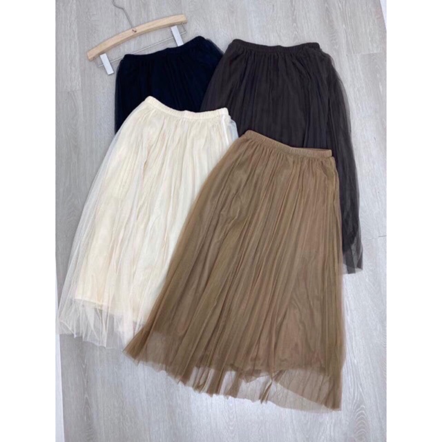 CHÂN VÁY LƯỚI DÁNG DÀI CẠP CHUN MS12010 (K1-2)