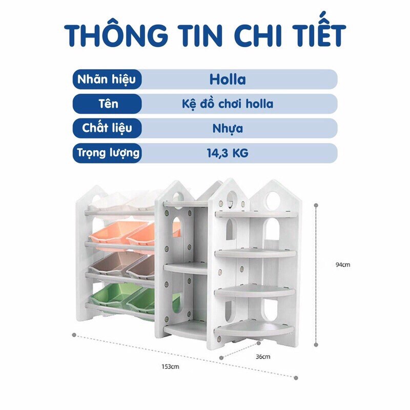 GIÁ KỆ ĐỰNG ĐỒ CHƠI CAO CẤP HOLLA 2021