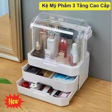 KỆ ĐỰNG MỸ PHẨM 3 TẦNG CAO CẤP CHỐNG BỤI BẨN