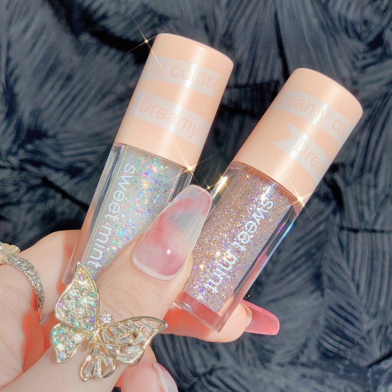 Phấn Mắt Dạng Lỏng Sweet Mint Lấp Lánh Ánh Kim Cương Mịn Mượt Bắt Sáng Đơn Sắc Siêu Lấp Lánh
