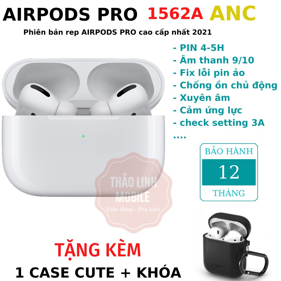 AIRPODS PRO chống ồn ANC 35db - Bản Cao Cấp - Bảo Hành 6 Tháng - Tai nghe không dây Chip chuẩn Louda 1562