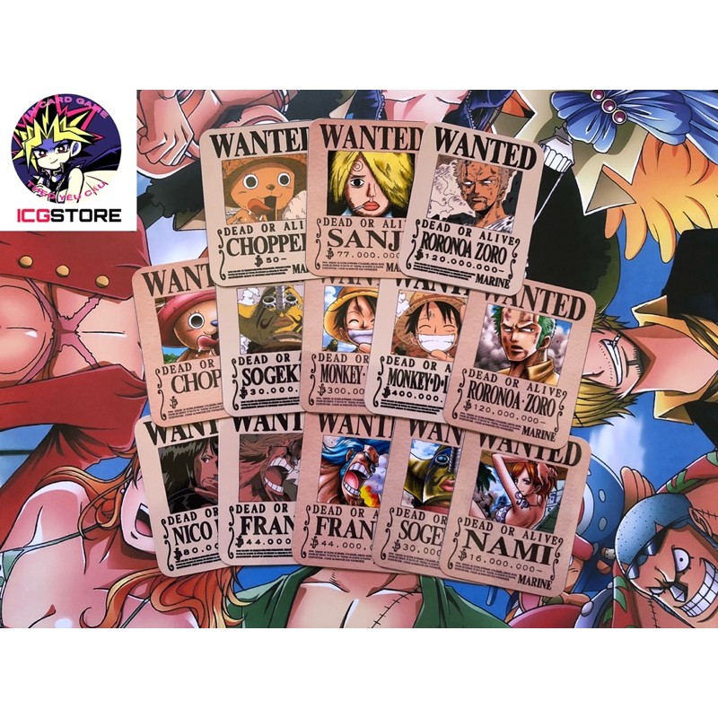 Bộ Thẻ Toonies One Piece Truy Nã trọn bộ 90 thẻ khác nhau