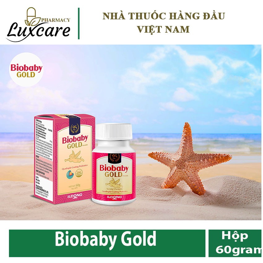 Biobaby Gold viên nhai hộp 60g bổ sung lợi khuẩn cho bé chính hãng Hàn Quốc , Luxcare