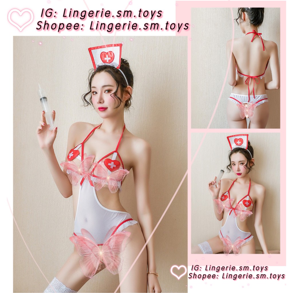 FM7907 Cosplay Y Tá Bodysuit - Quần Không Đáy Quyến Rũ | BigBuy360 - bigbuy360.vn