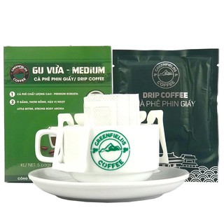 Cà phê phin giấy/cà phê túi lọc gu vừa Greenfields Coffee
