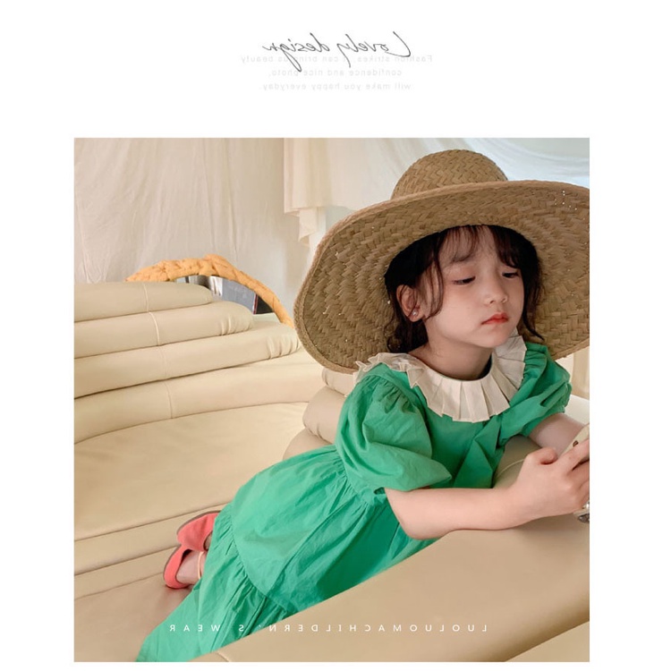 Đầm xòe IQ ANGEL tay phồng thời trang xinh xắn cho bé gái