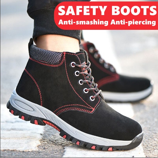 Giày Bốt Bảo Hộ Lao Động Chống Va Đập Chống Nước Bảo Vệ Chân An Toàn