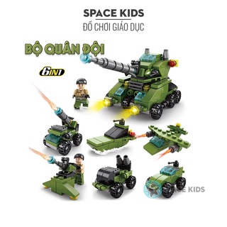 Đồ chơi Lego 6 trong 1 xe tăng Quân đội, đồ chơi cho bé xếp hình lego giá rẻ