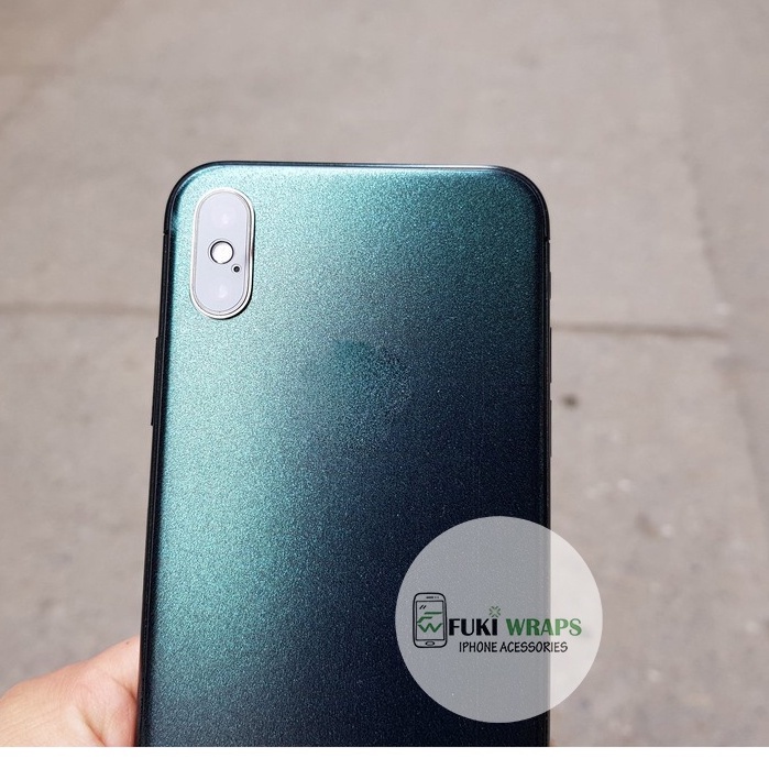 Tấm Dán FULL Viền Matte Green Metallic Hãng Teckwrap Dành cho 13ProMax 12ProMax 11ProMax XSMAX X XS XR 7PLUS FUKISHOP