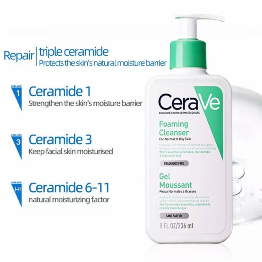 Sữa Rửa Mặt CeraVe-Làm Sạch Sâu,Dưỡng Ẩm,Làm Trắng.