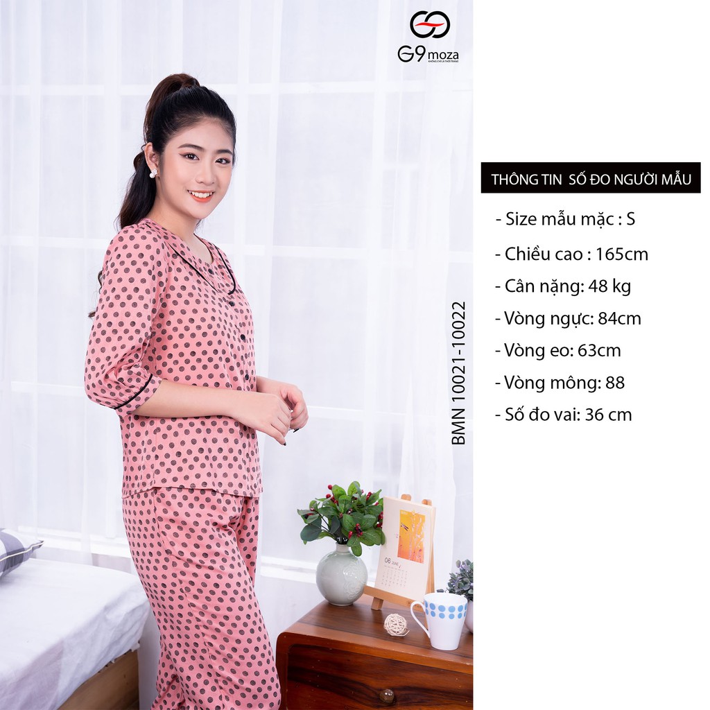 Bộ pijama 10021 - 10022 G9moza chất liệu thô Hàn