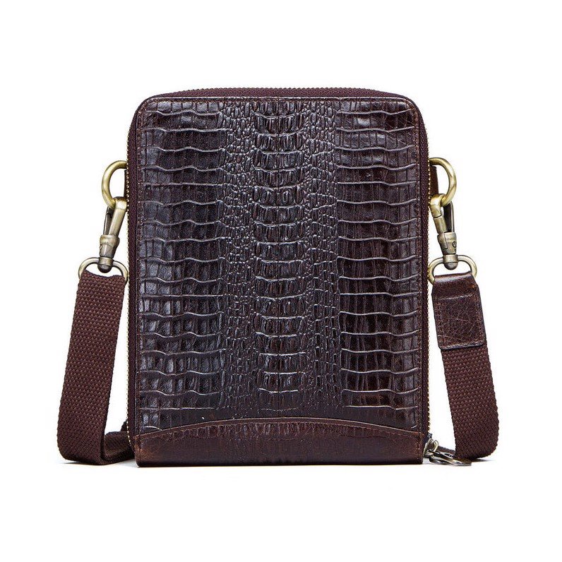 TÚI ĐEO CHÉO DA BÒ VÂN CÁ SẤU - 2116409