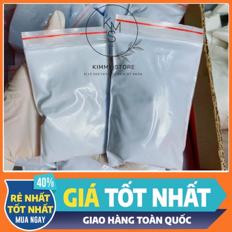 lẻ 1 túi zip 50g bột tẩy kích trắng màu trắng