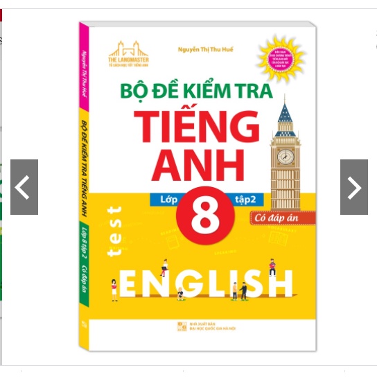 Sách - Bộ đề kiểm tra tiếng Anh lớp 8 (trọn bộ 2 tập)