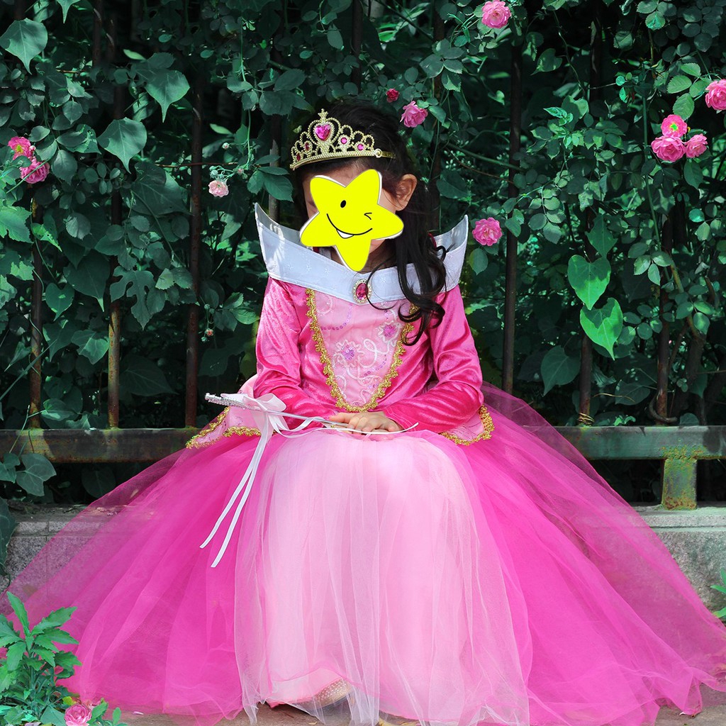 Đầm hóa trang công chúa Aurora cho bé gái