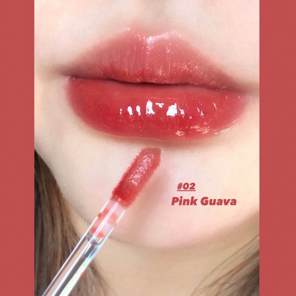 Son kem bóng FLORTTE căng bóng mướt mịn siêu lì Chic Chic Jelly Lip Tint FLOR02