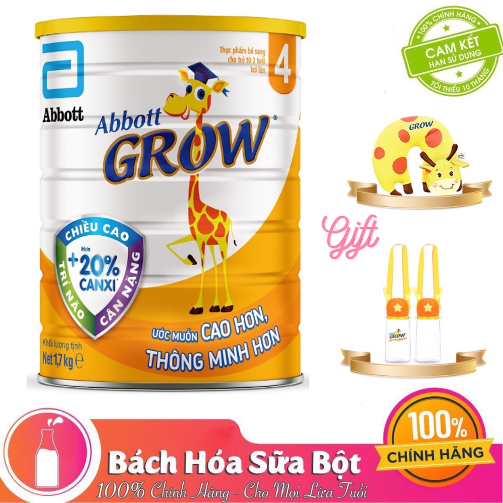 Sữa Bột Abbott Grow 4 (lon 900g/1.7kg) + Tặng Balo hươu/Gối ôm cổ