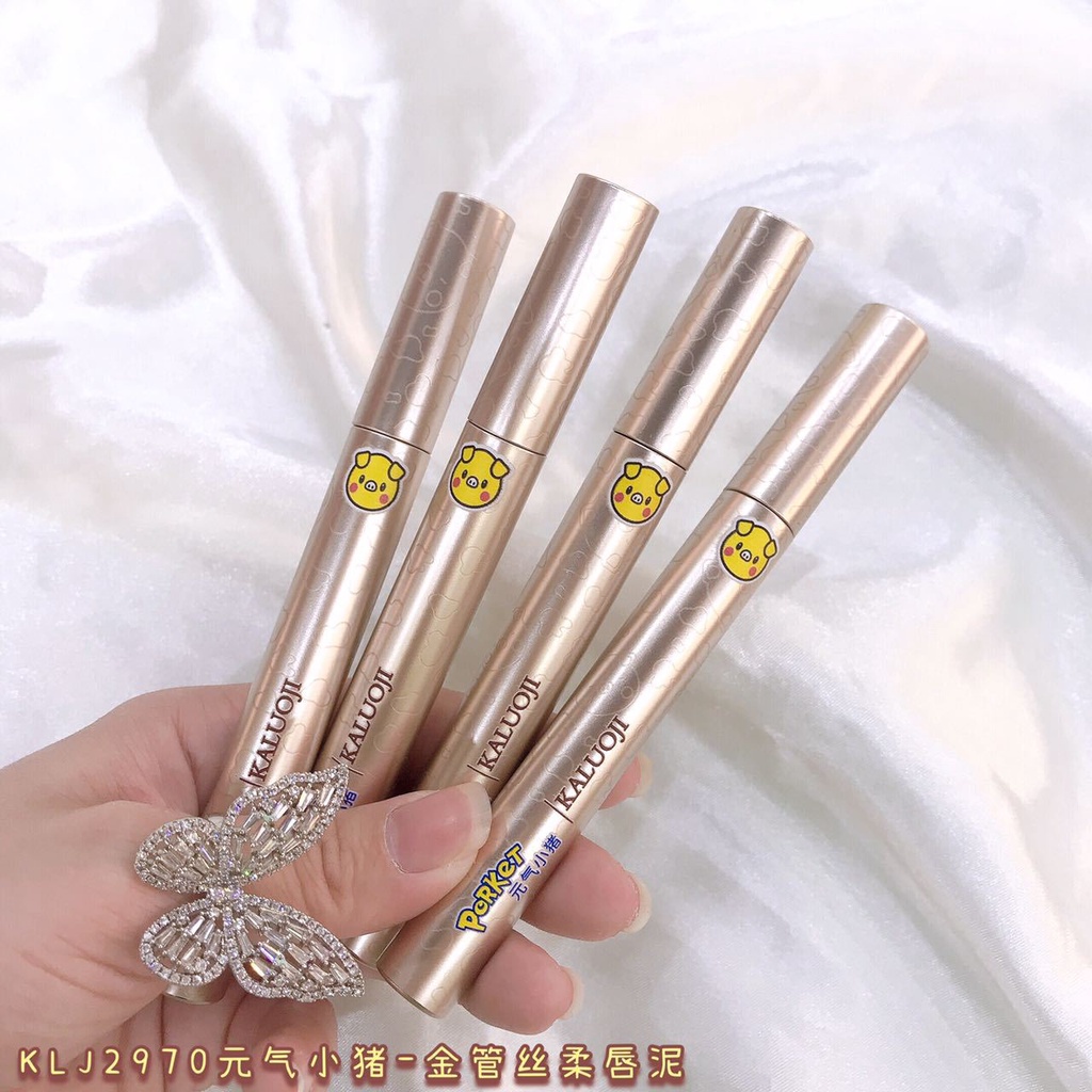 [Hàng mới về] Son kem Kaluoji màu lì chống nước lâu trôi hình chú heo dễ thương cho nữ