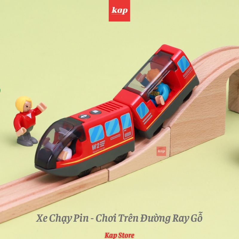 Xe lửa, Tàu hỏa chạy pin  - xe chơi được trên đường ray gỗ