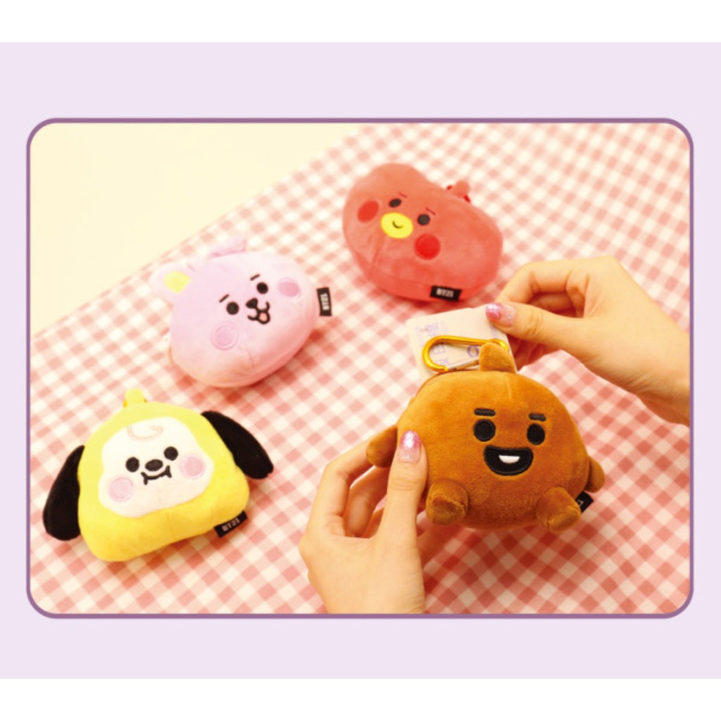 VÍ ĐỰNG ĐỒNG XU, ĐỒ CÁ NHÂN, LÀM MÓC KHÓA BT21 COIN CASE