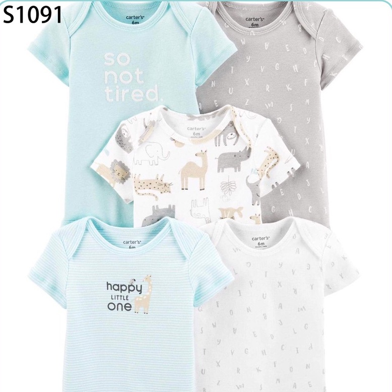 Set 4 Cái Bodysuit MINTSCLOSET Cho Bé Gái - Bé Trai - Sơ Sinh Màu Ngẫu Nhiên Size Từ 0 - 24 Tháng Tuổi - S1091