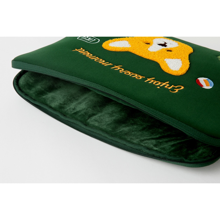Túi Đựng Laptop ARTBOX Hàn Quốc Màu Khaki In Hình Cún Corgi Size 13 inch