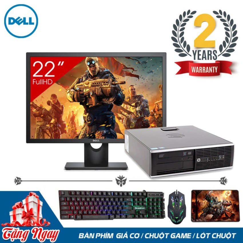 Combo PC để bàn HP 6300 Pro SFF + Màn hình Dell 22inch Full HD (Core I7 3770, Ram 16GB, SSD 240GB, HDD 1TB) + Quà Tặng
