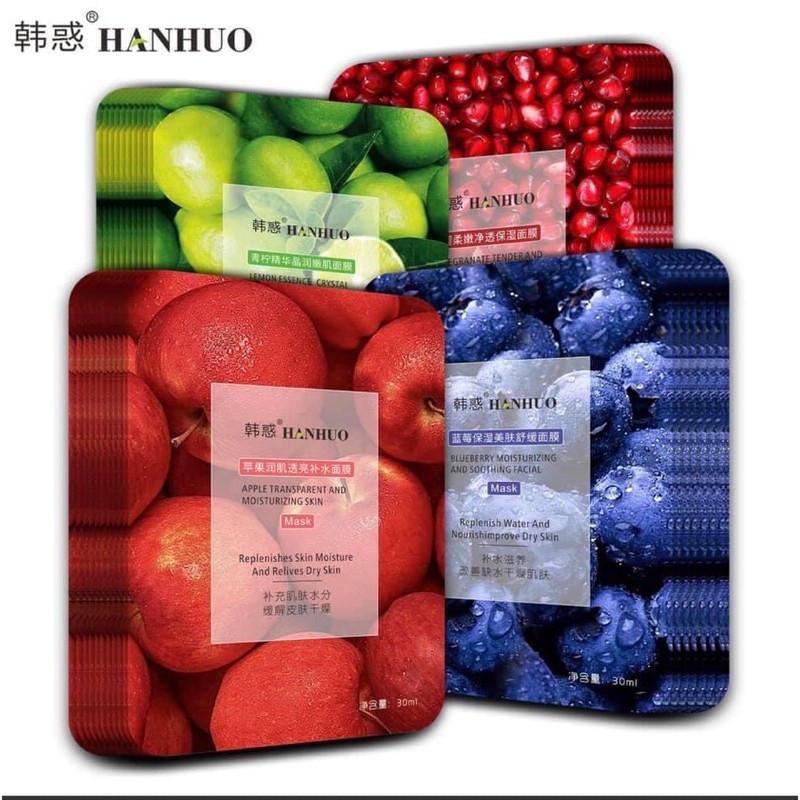 MẶT NẠ 4 VỊ TRÁI CÂY TỰ NHIÊN HANHOU