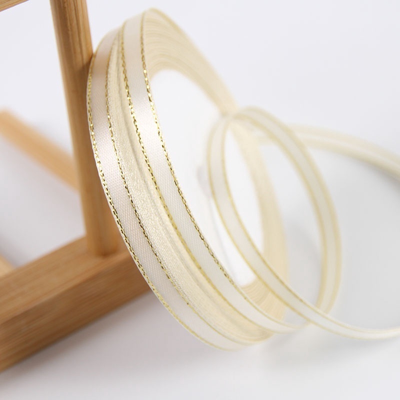 Cuộn Dây Ruy Băng Polyester Hai Mặt 6mm 22m Dùng Gói Quà / Trang Trí Tiệc Cưới Diy