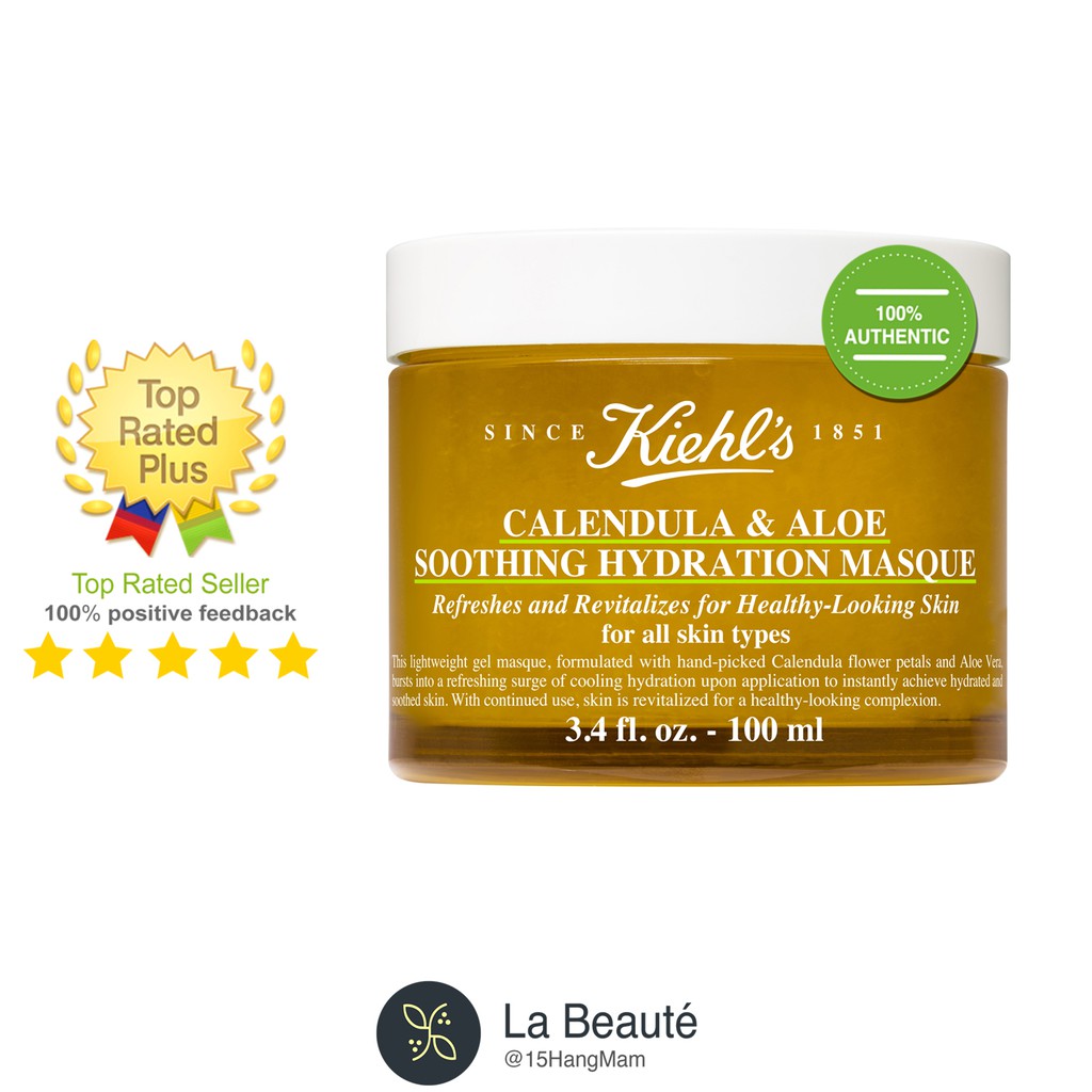 Kiehl’s Calendula & Aloe Soothing–Mặt Nạ Cấp Nước Từ Nha Đam Và Hoa Cúc 100ml HSD T4/2022