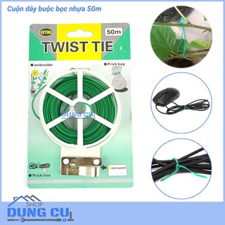 Cuộn dây buộc lõi thép bọc nhựa 50m