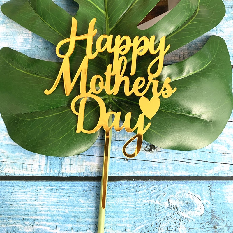 Phụ Kiện Trang Trí Bánh Kem Bằng Acrylic Cho Ngày Của Mẹ