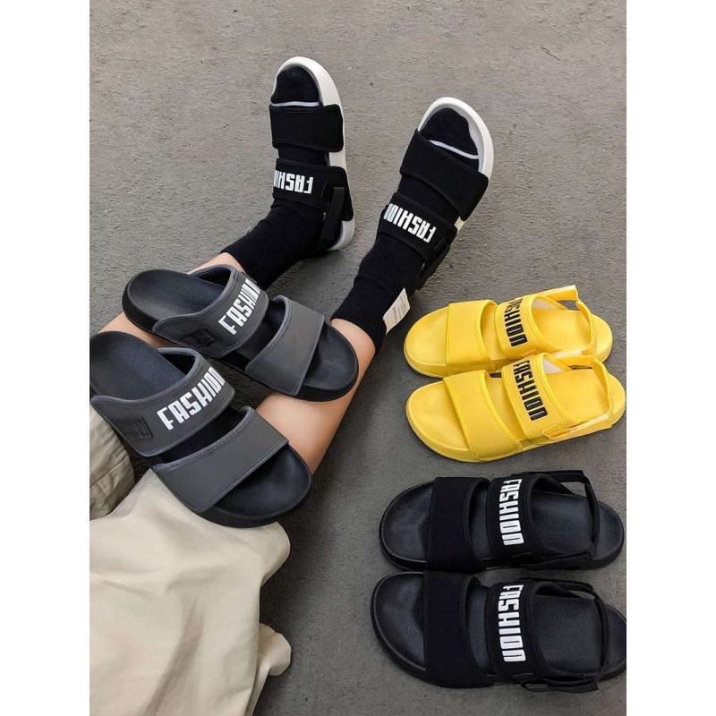 DÉP QUAI NAM NỮ UNISEX PHONG CÁCH FASHION HÀN QUỐC ĐI ĐƯỢC 2 KIỂU