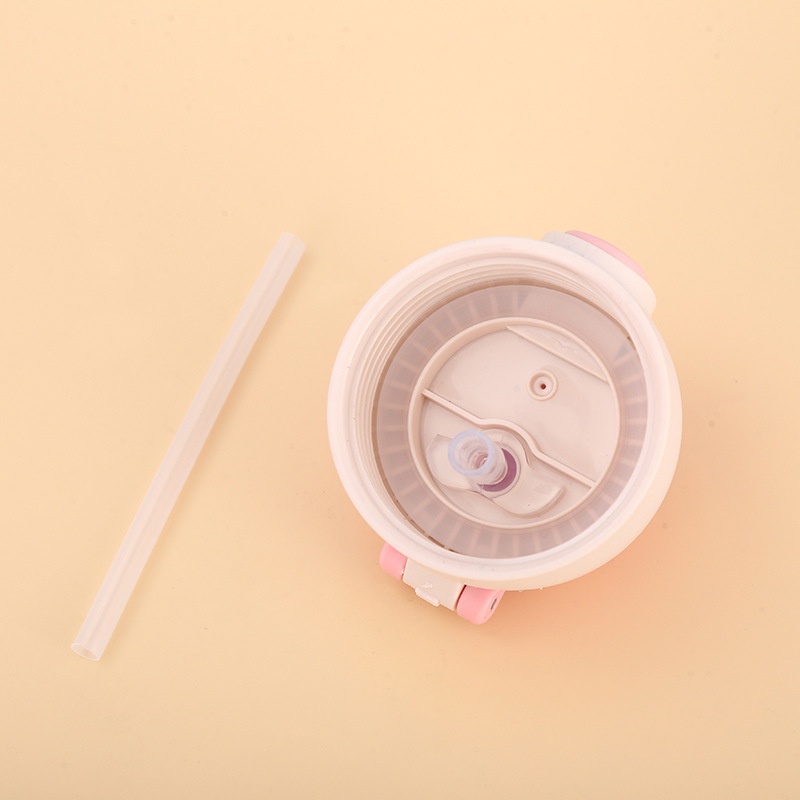 Bình Nước cute 600ml đẹp xinh Xắn dễ thương Cho Bé mang Đi Học Kèm Ống Hút Và Túi Vải - LANA QUEEN