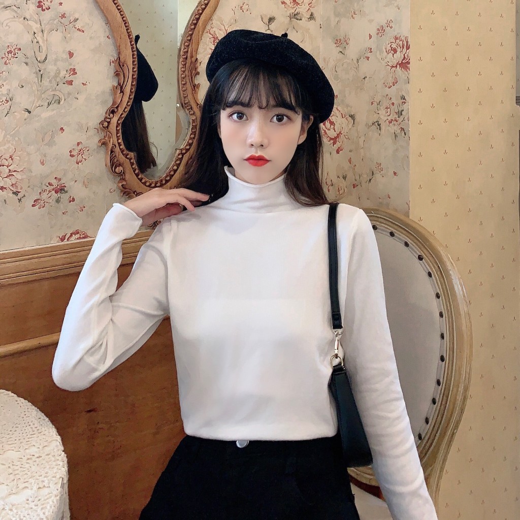 Set Yếm Nhung Và Áo Thun Body 🌺 Váy nhung nữ dáng suông kèm áo thun cổ lọ body style Korea SIÊU HOT 🌺 | BigBuy360 - bigbuy360.vn