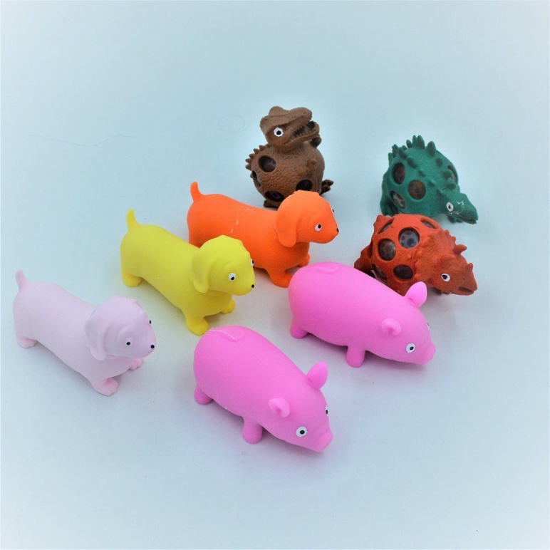 Heo hồng Dẻo xả stress Heo Hồng mềm dẻo siêu kute-đồ chơi squishy Chó Pug sillicon Chó Pug Kéo Dài Cute